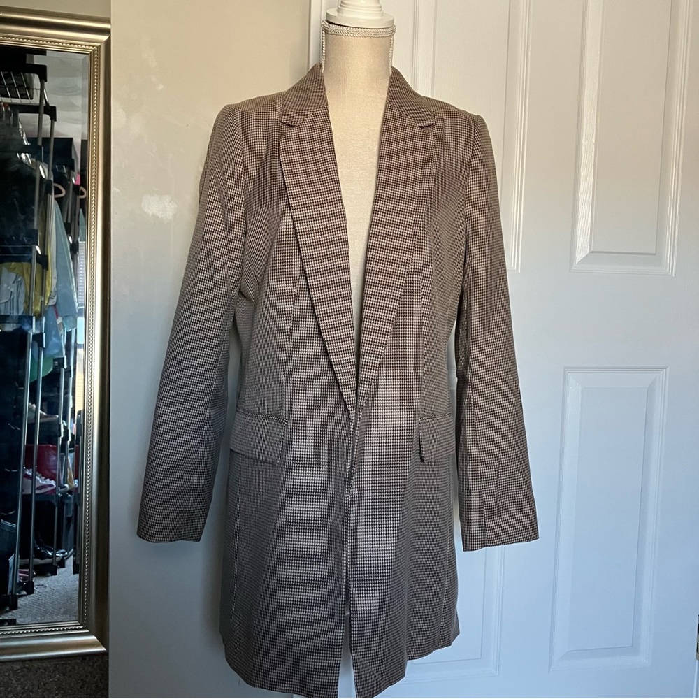 H&M long  plaid blazer